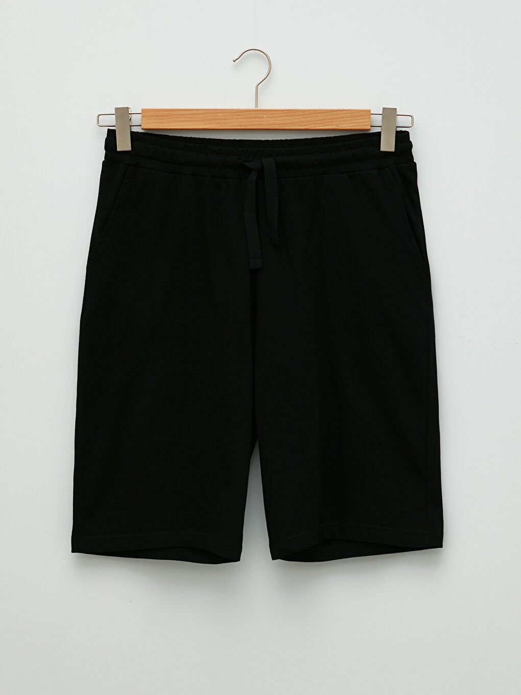 Siyah Standart Kalıp Erkek Şortlu Pijama Takımı-6