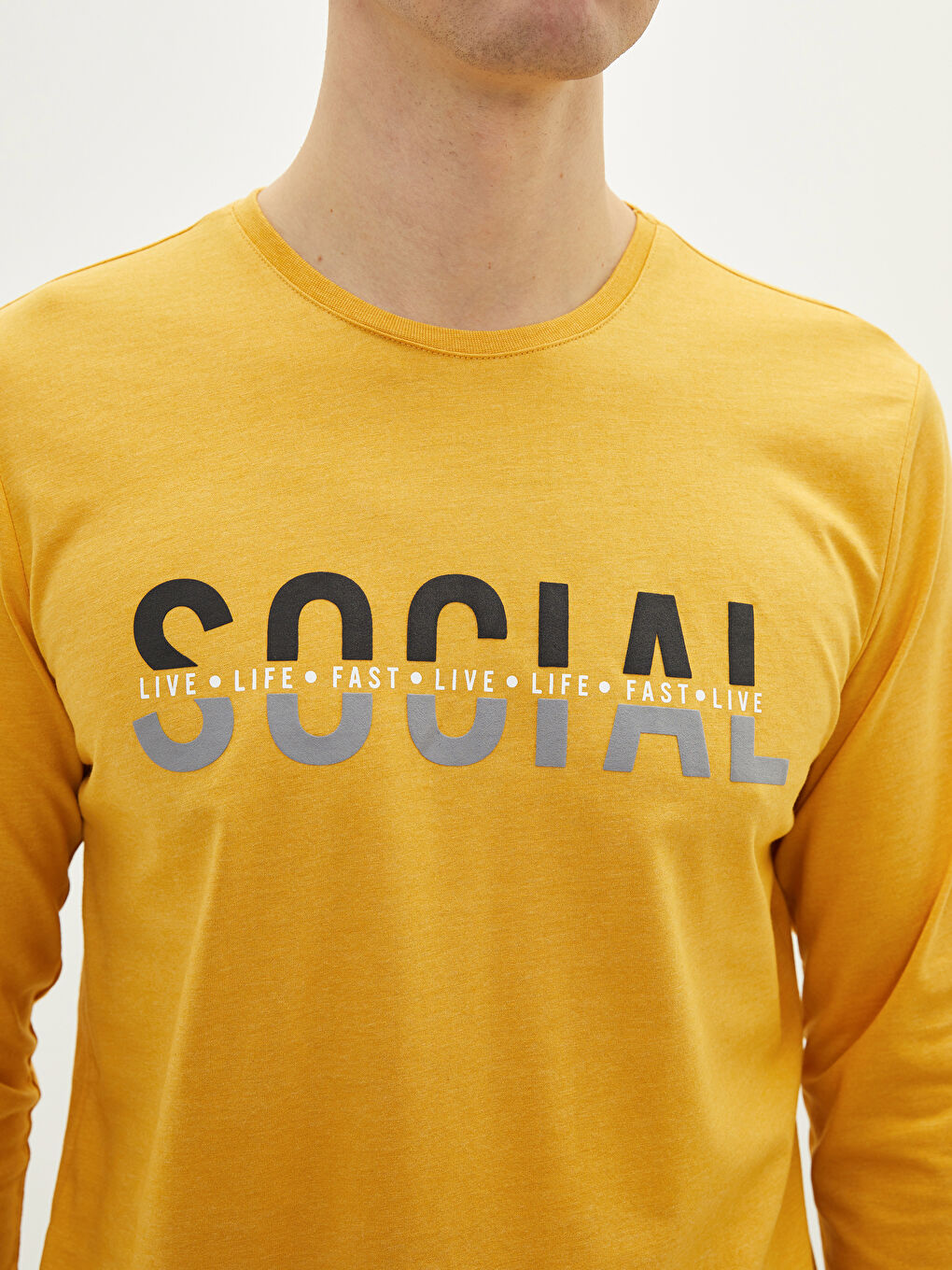 Gri Standart Kalıp Erkek Pijama Takımı-4