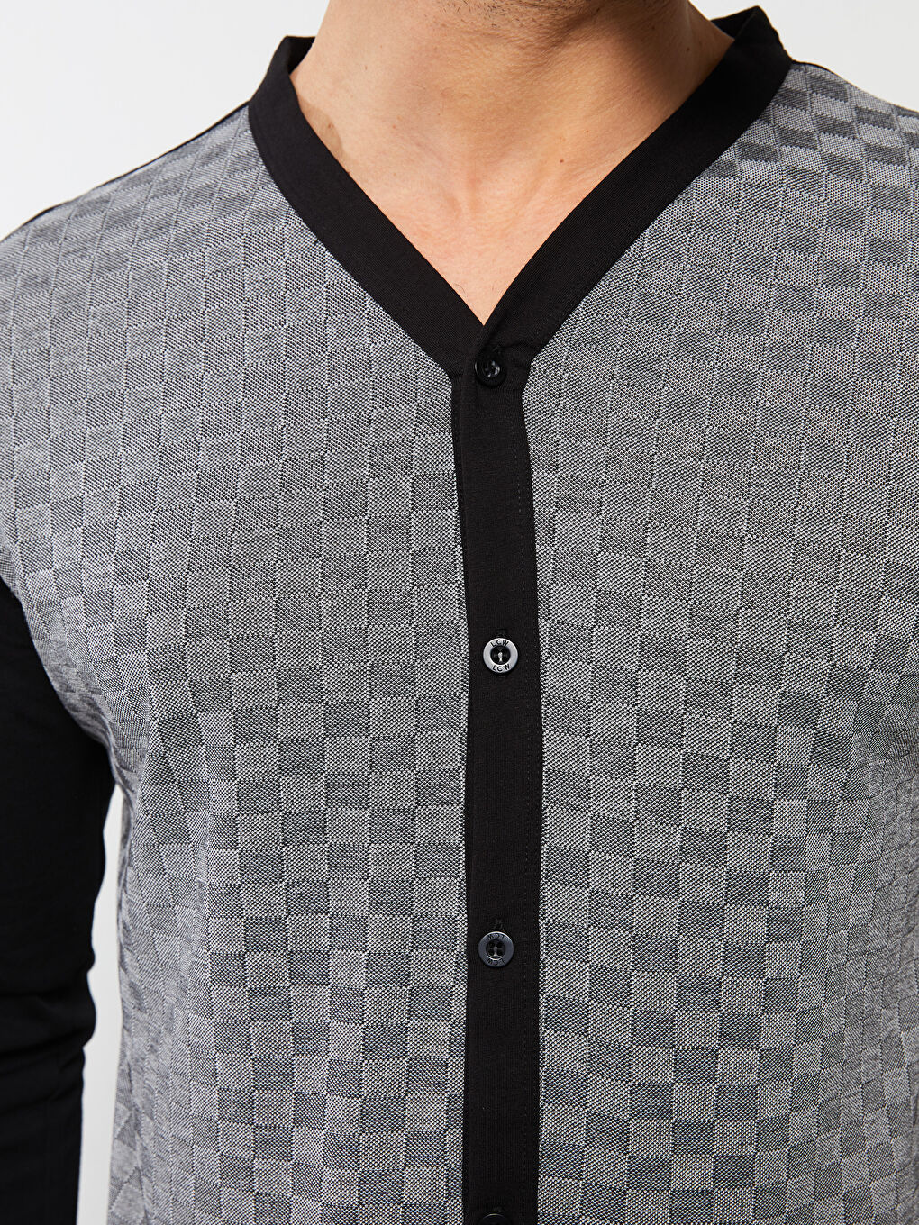 Siyah Standart Kalıp Erkek Pijama Takımı-4