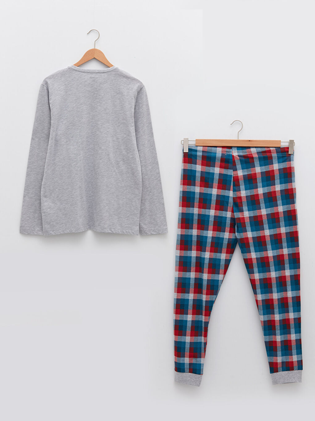 Lacivert Standart Kalıp Baskılı Pamuklu Erkek Pijama Takımı-6