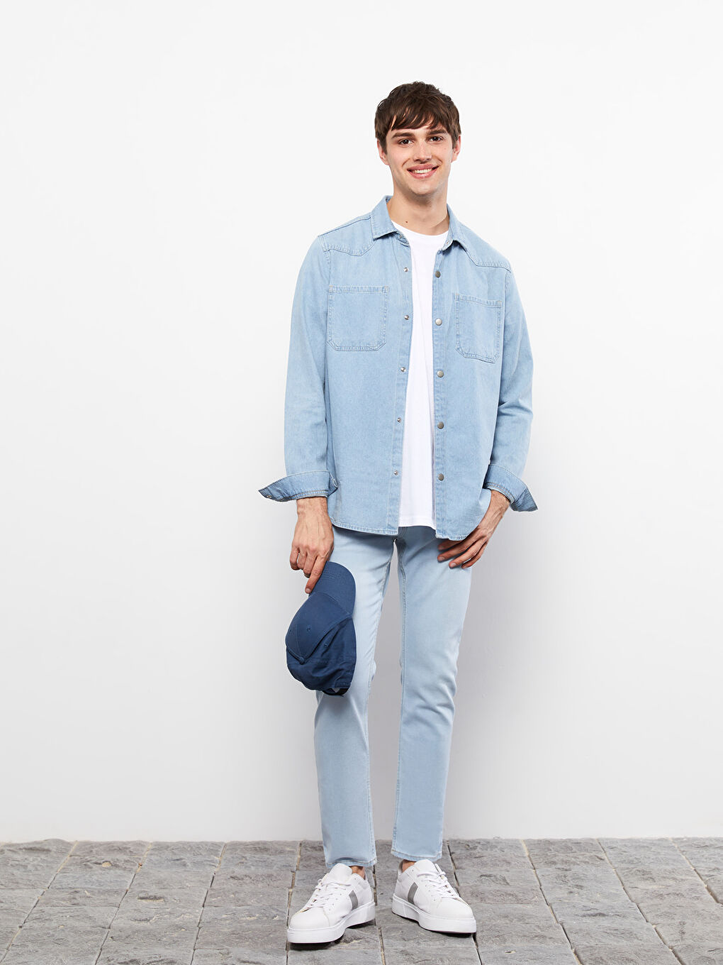 بنطلون جينز رجالي 750 سليم فيت