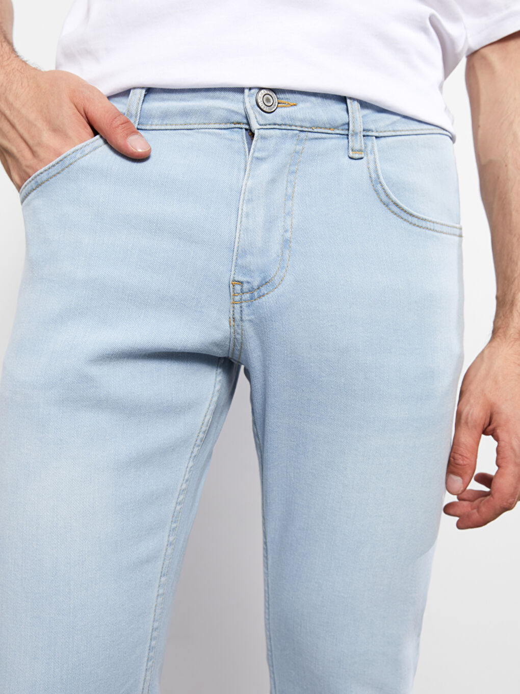 بنطلون جينز رجالي 750 سليم فيت-2