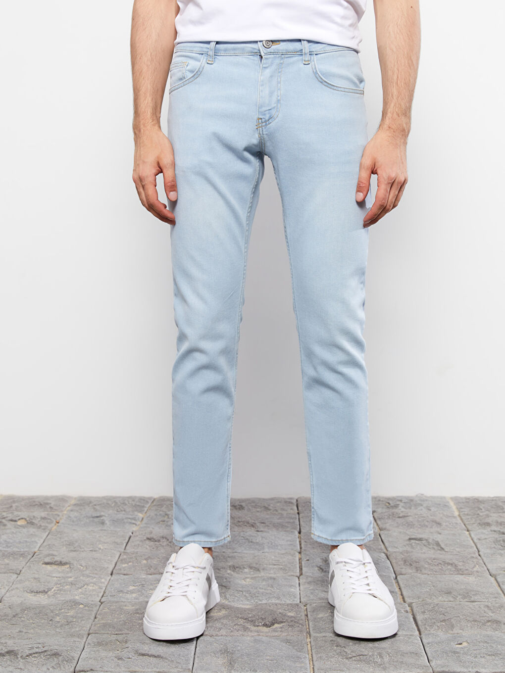 بنطلون جينز رجالي 750 سليم فيت-3