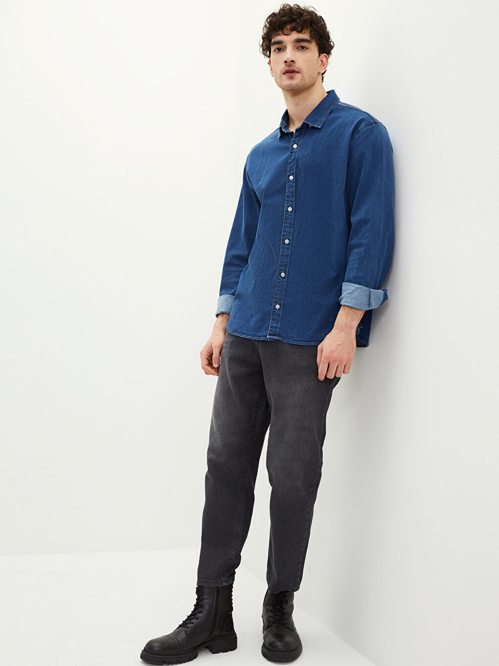 Siyah 710 Bol Fit Erkek Jean Pantolon