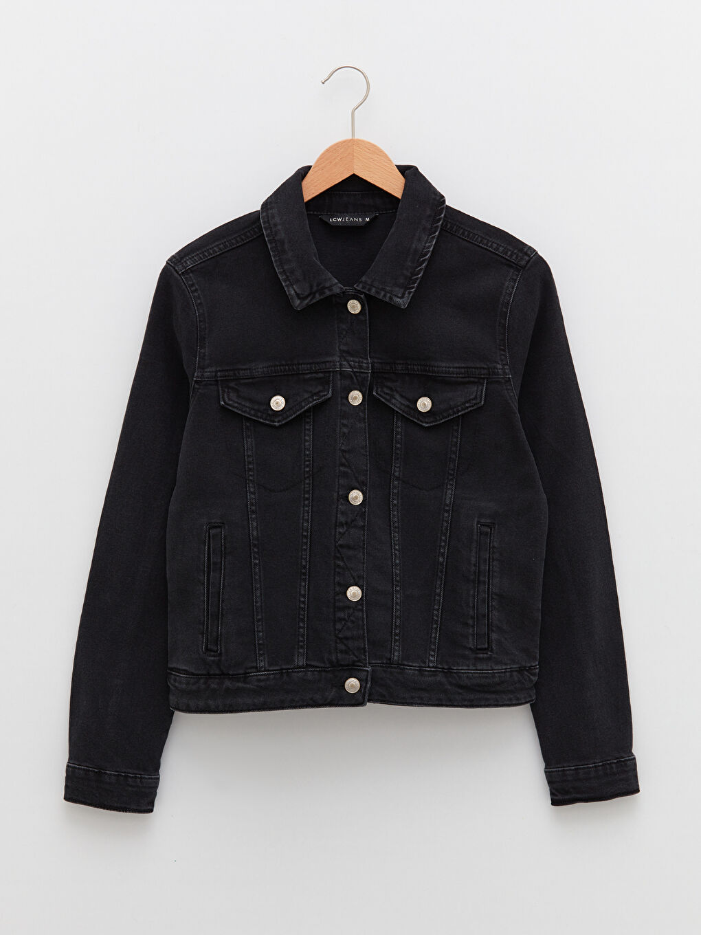 Shirt Neck Regular Long Sleeve Women's Rodeo Jean Jacket-6