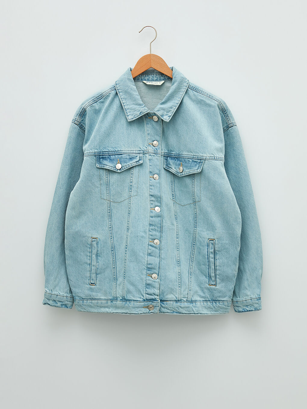 LC Waikiki Shirt Neck Regular Long Sleeve Women's Rodeo Jean Jacket -S24990Z8-311