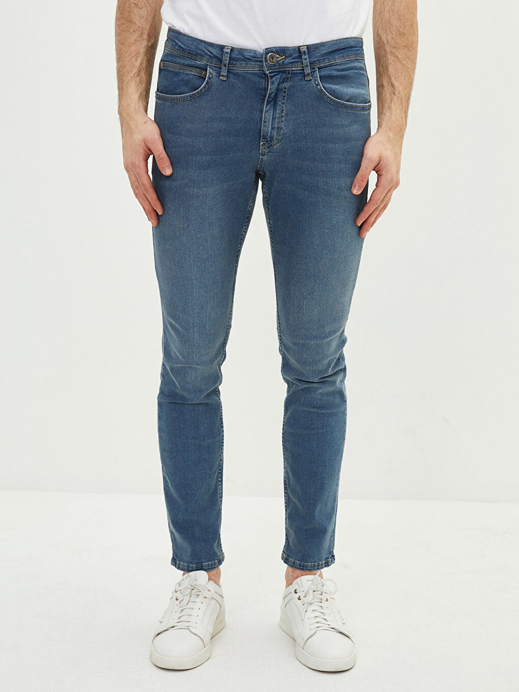 بنطلون جينز رجالي 750 سليم فيت-2