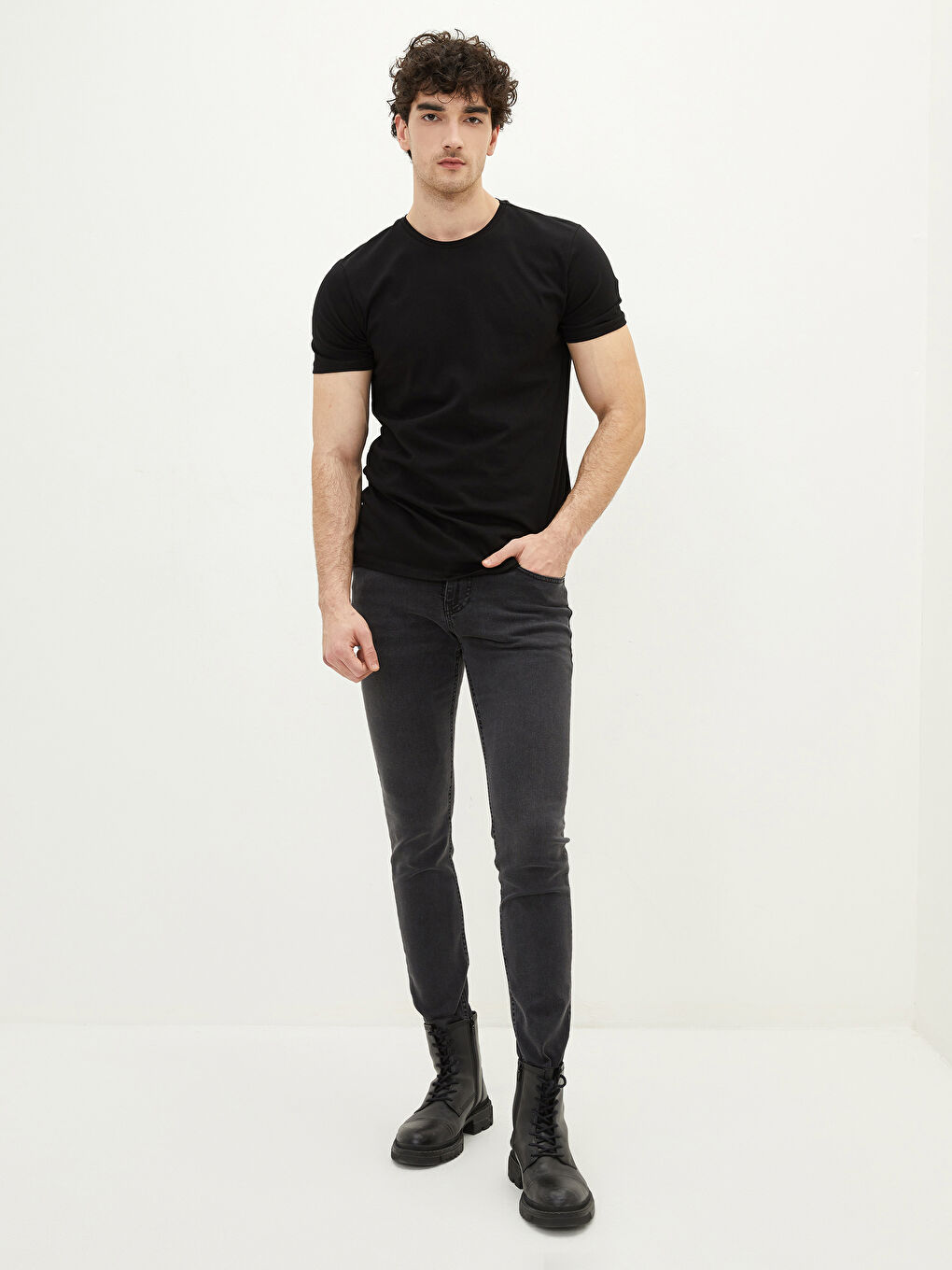 Siyah 760 Skinny Fit Erkek Jean Pantolon-1