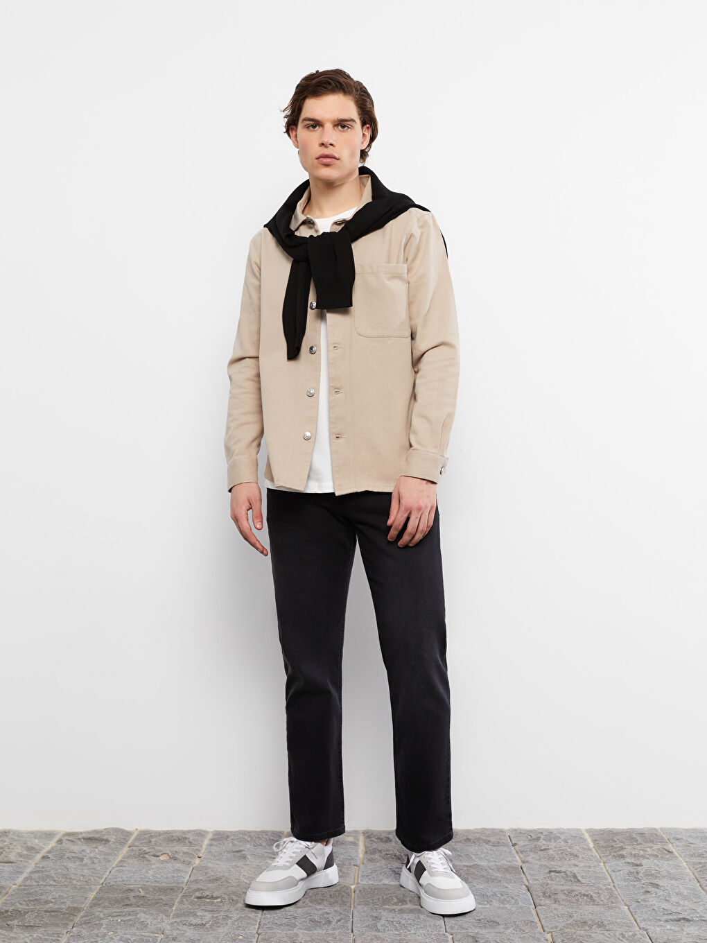 Siyah 790 Rahat Kalıp Erkek Jean Pantolon-1