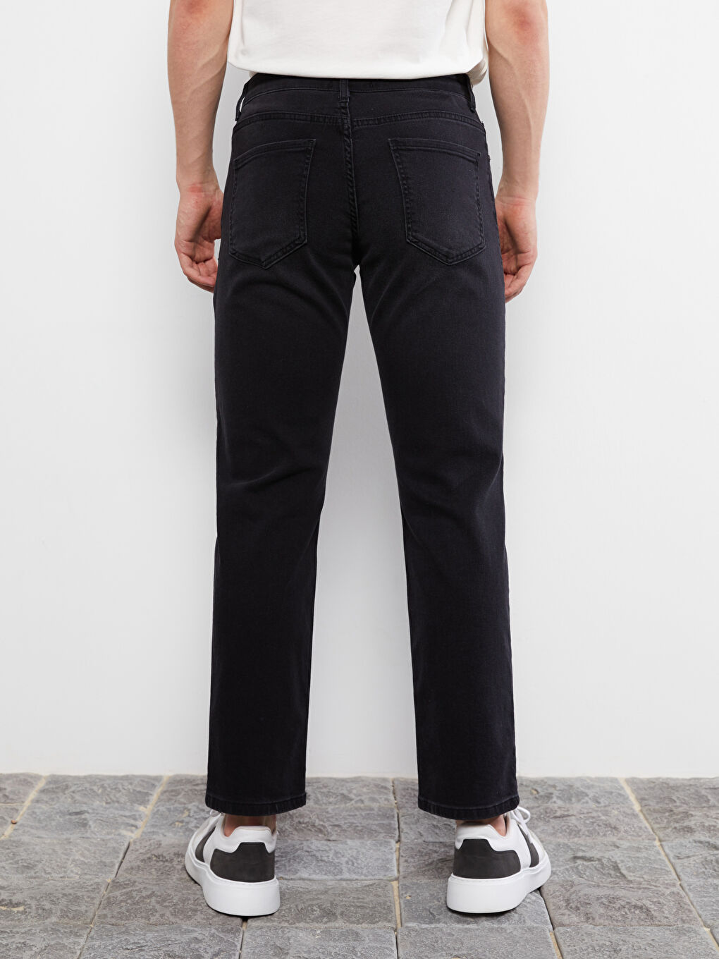 Siyah 790 Rahat Kalıp Erkek Jean Pantolon-4