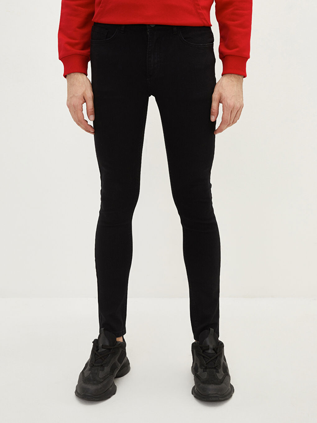 Siyah 770 Super Skinny Erkek Jean Pantolon-3