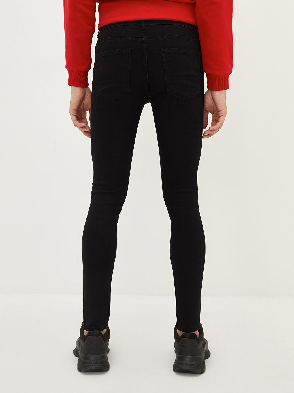 Siyah 770 Super Skinny Erkek Jean Pantolon-4