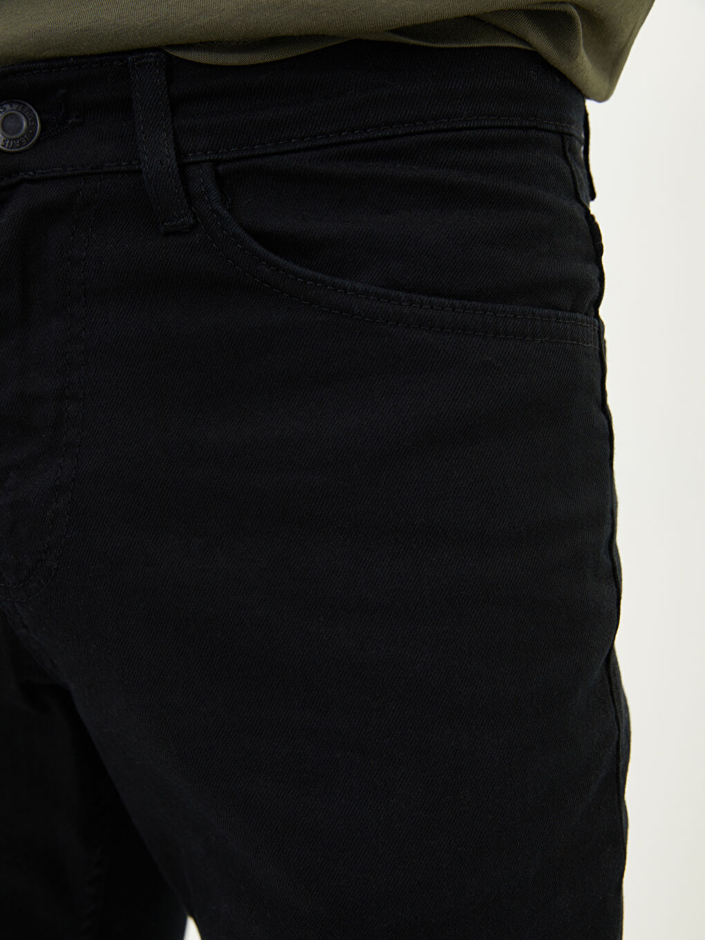 Siyah 790 Rahat Kalıp Erkek Jean Pantolon-2