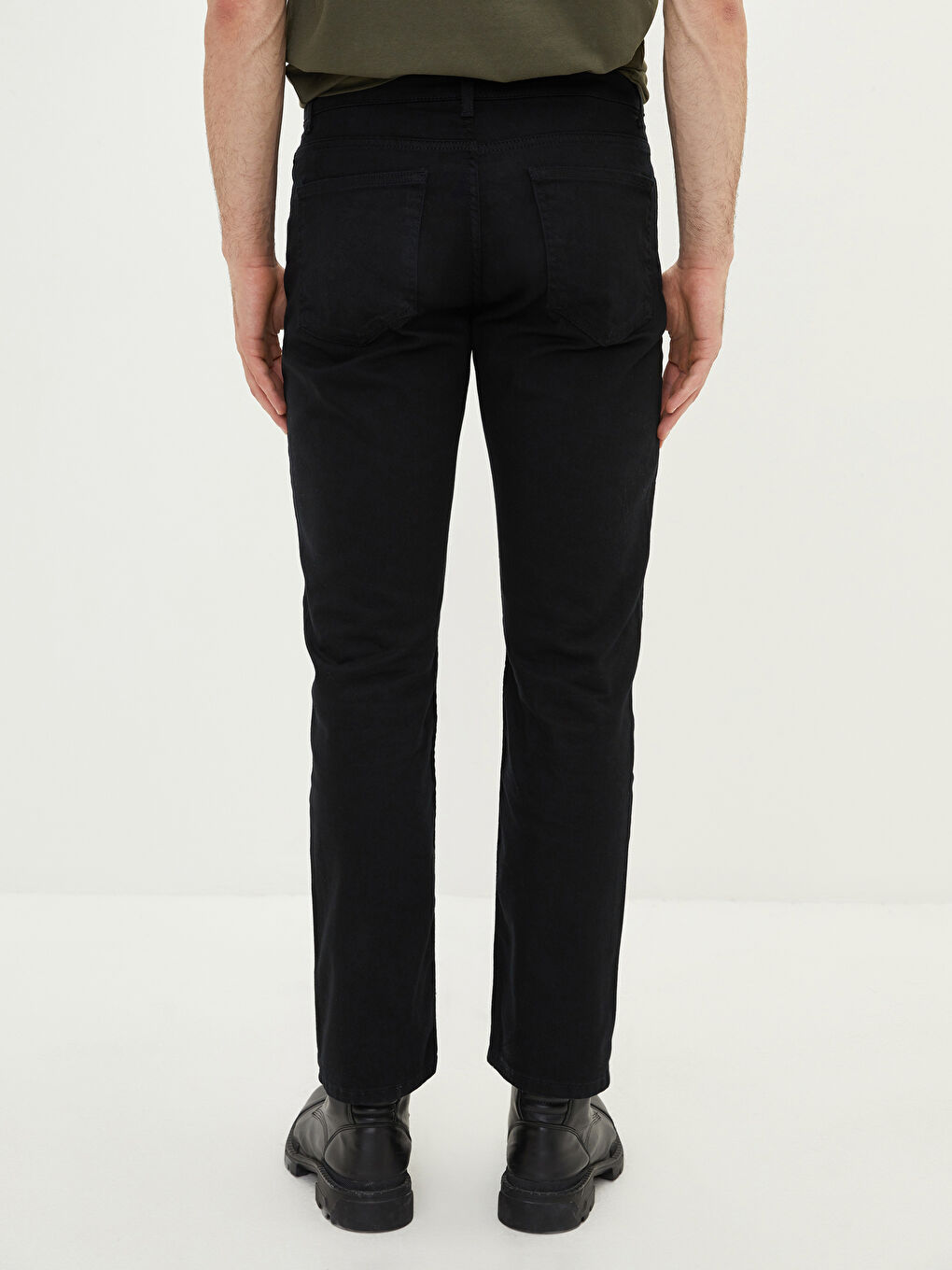 Siyah 790 Rahat Kalıp Erkek Jean Pantolon-4