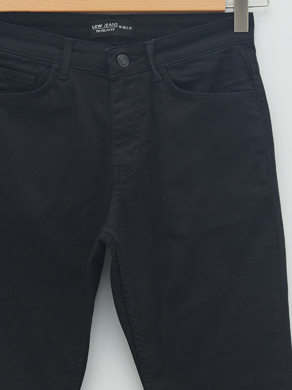 Siyah 790 Rahat Kalıp Erkek Jean Pantolon-7