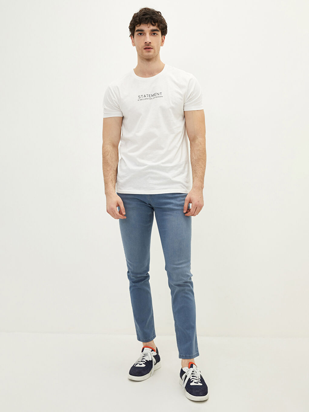 Gri 750 Slim Fit Erkek Jean Pantolon-1