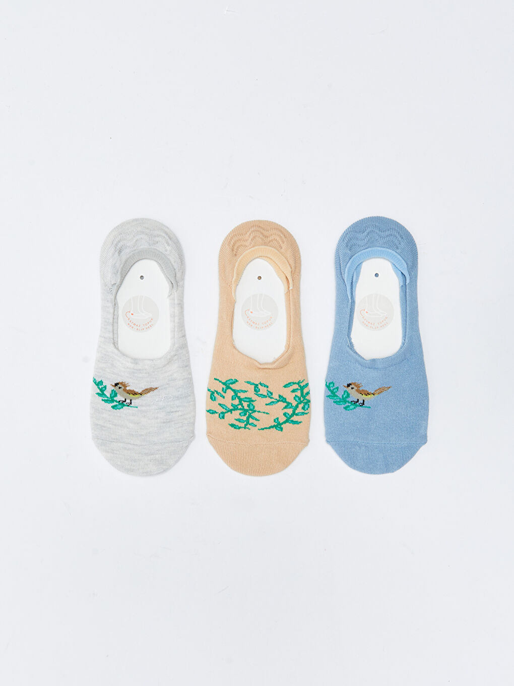 LCW DREAM Gemusterte Unsichtbare Socken für Damen 3er-Pack -S25038Z8-J0P