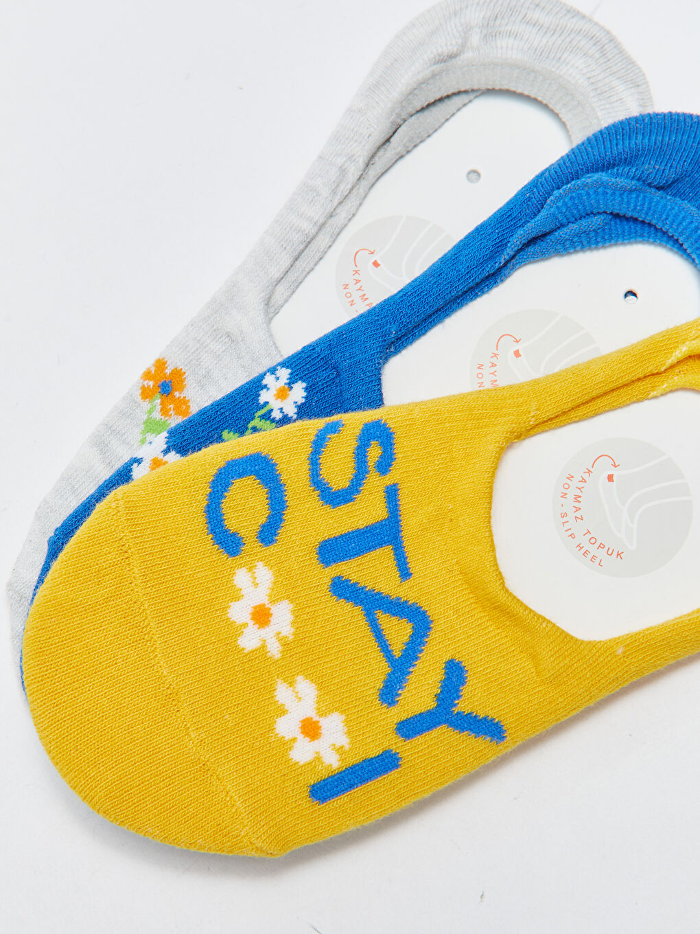 Patterned Women's Invisible Socks 3-packs-2