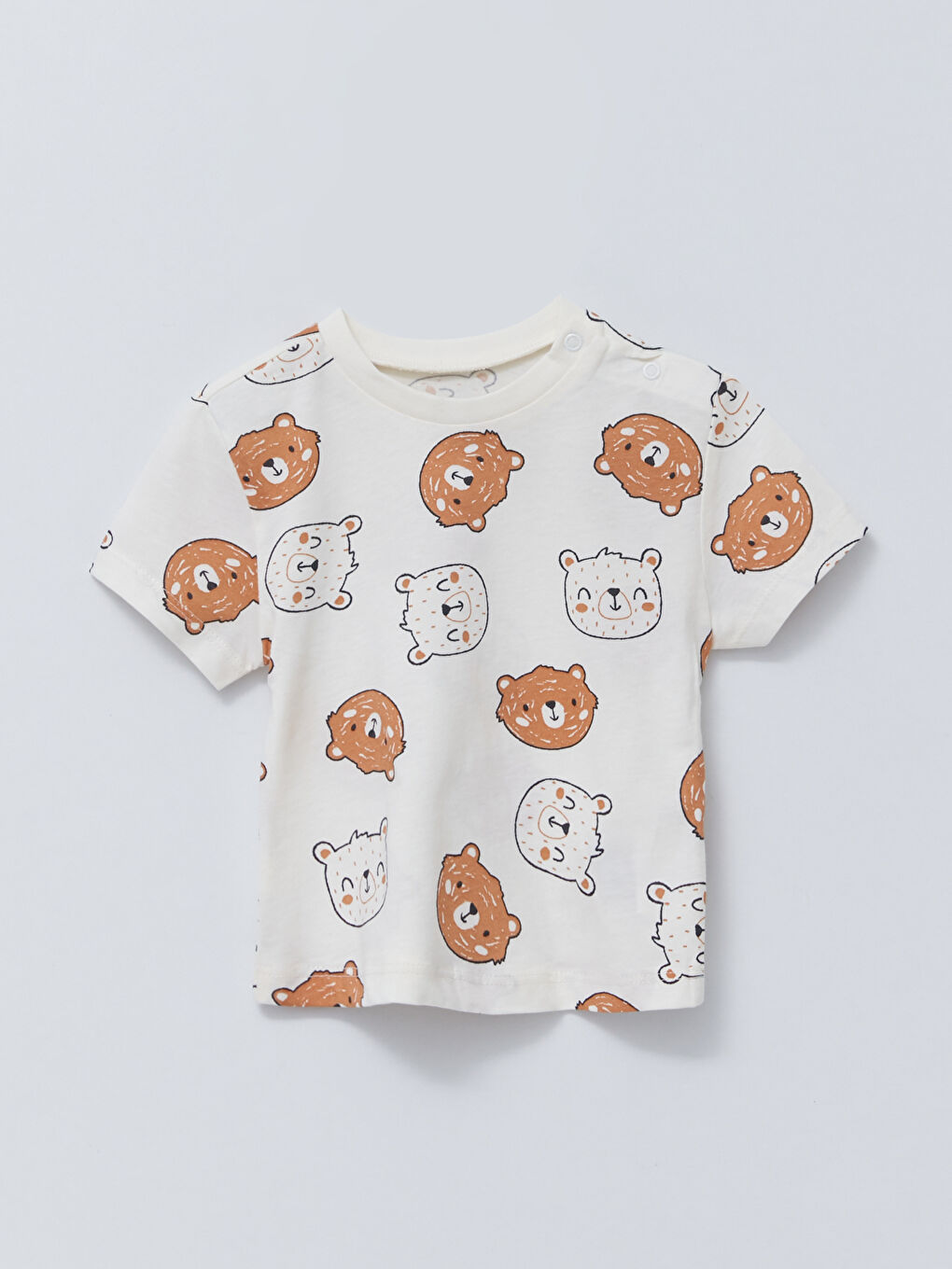 Crew Neck Short Sleeve Printed Cotton Baby Boy T-Shirt and Shorts 2-Piece Set-2