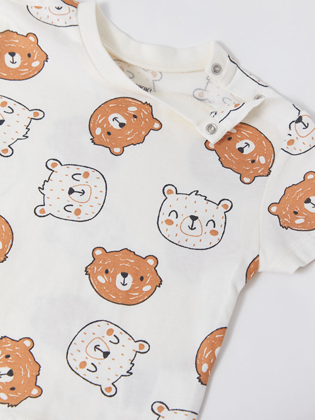 Crew Neck Short Sleeve Printed Cotton Baby Boy T-Shirt and Shorts 2-Piece Set-5