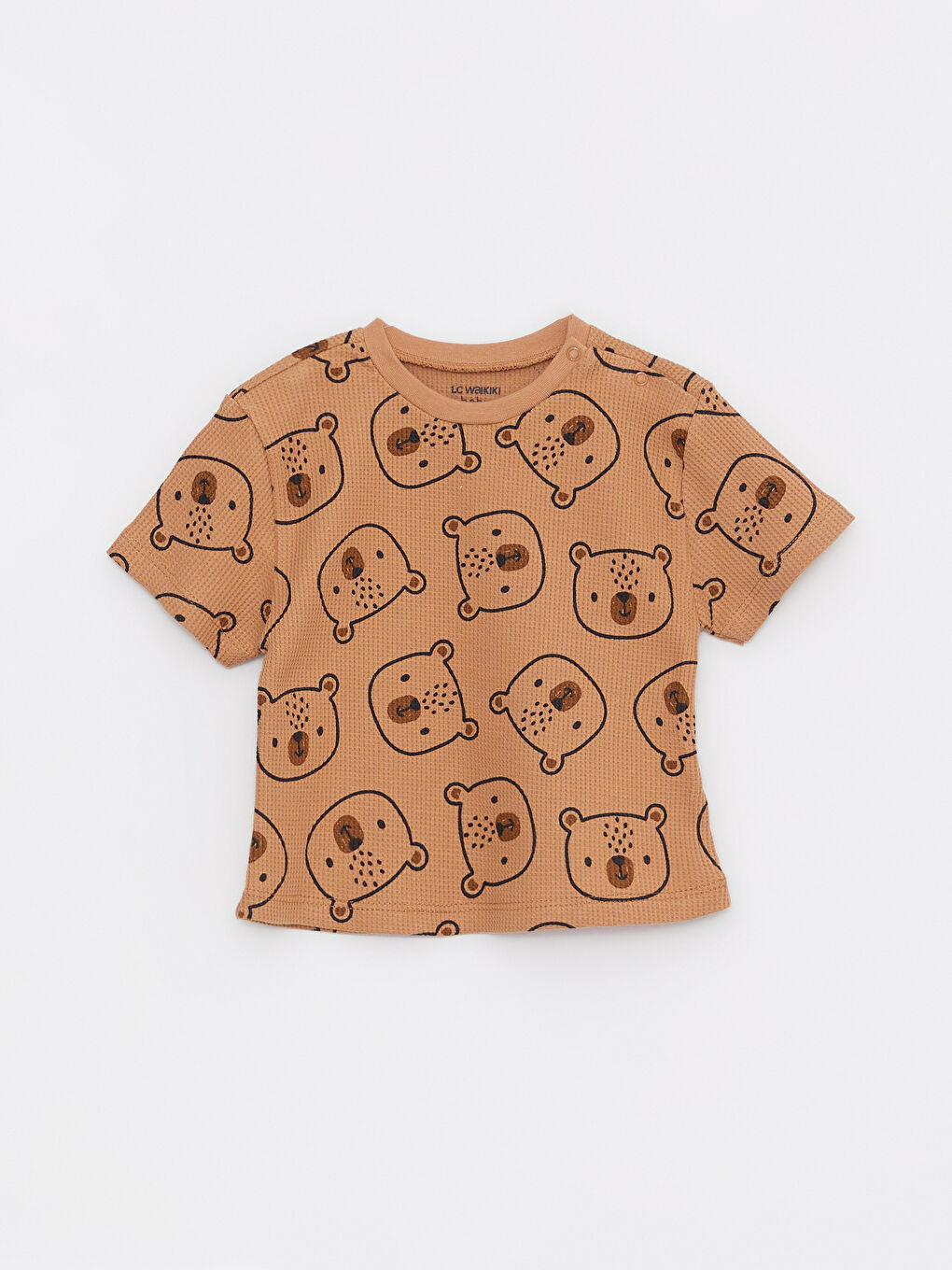 Crew Neck Short Sleeve Printed Cotton Baby Boy T-Shirt and Shorts 2-Piece Set-1