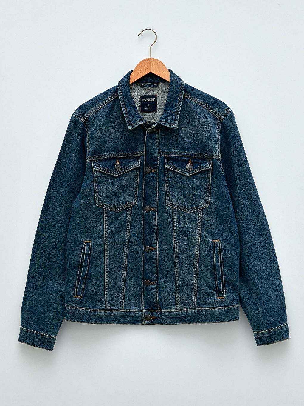 LCW Jeans Indigo Standart Kalıp Uzun Kollu Erkek Jean Ceket - 4
