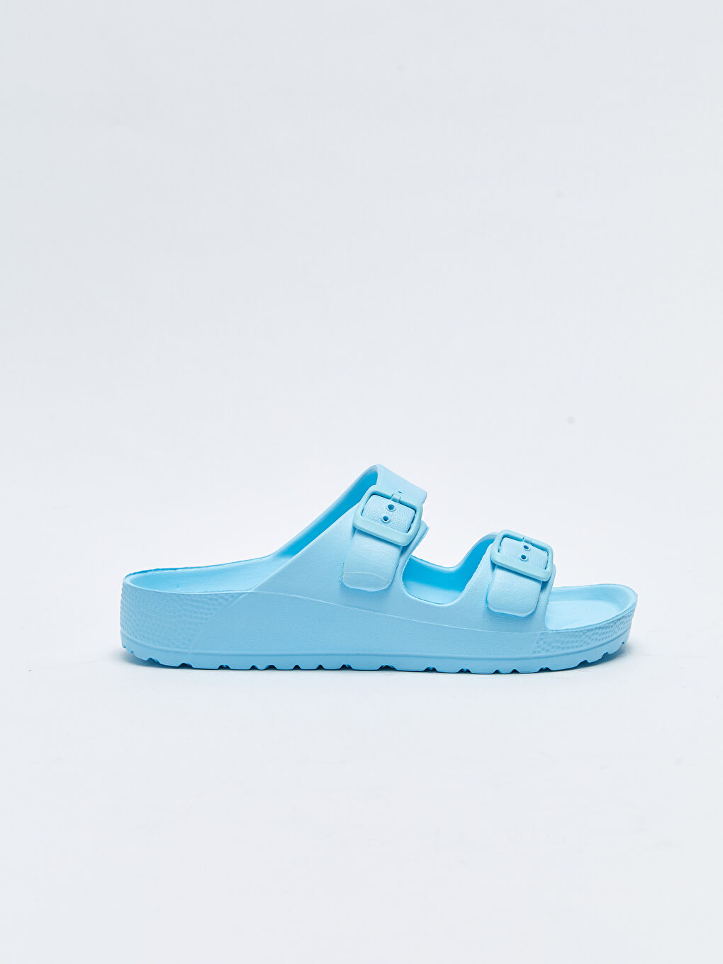Buckle Detailed Double Strap Women's Slipper -S25088Z8-PWE