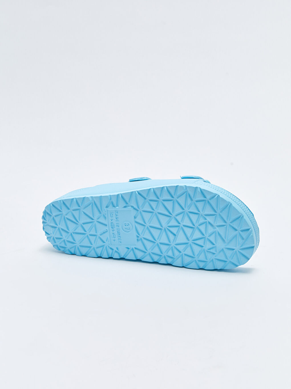 Buckle Detailed Double Strap Women's Slipper -S25088Z8-PWE