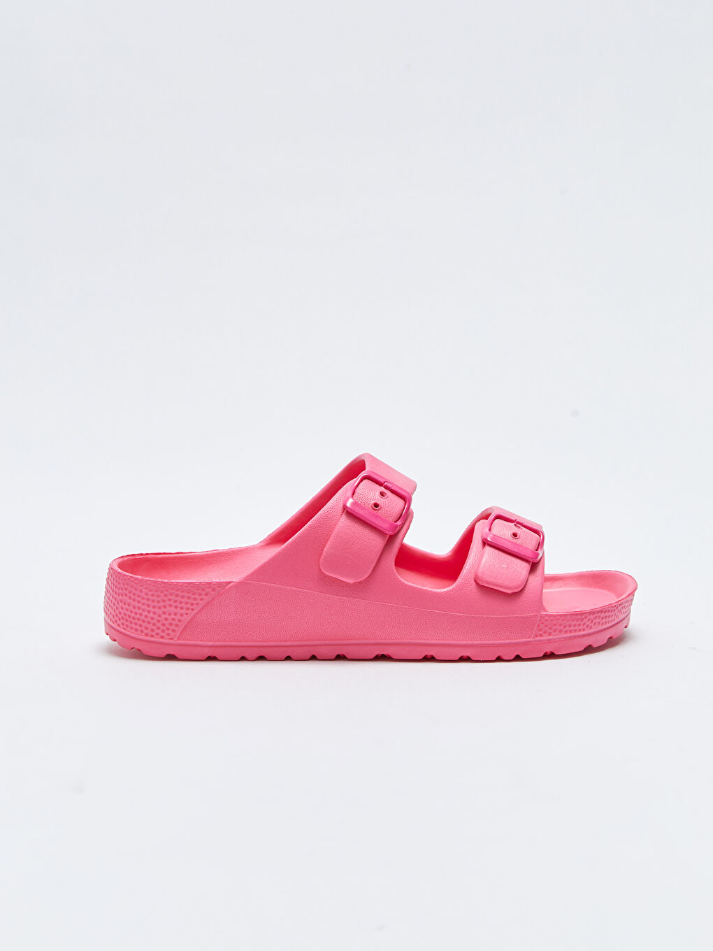 Pembe Toka Detaylı Çift Bantlı Kadın Terlik-1