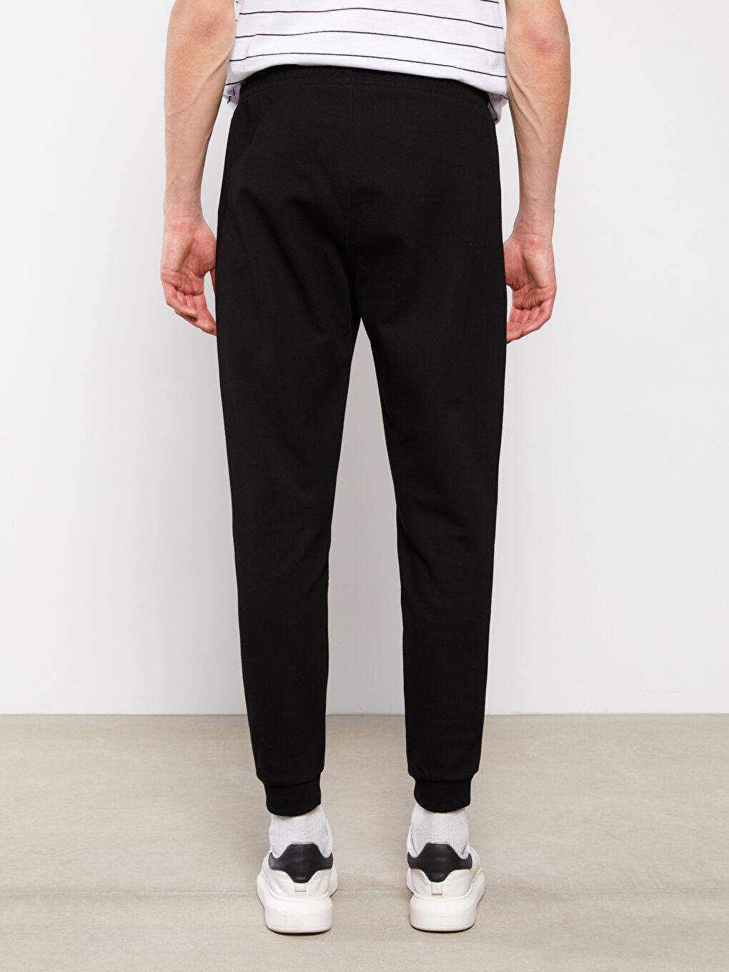 Siyah Slim Fit Erkek Eşofman Altı-4