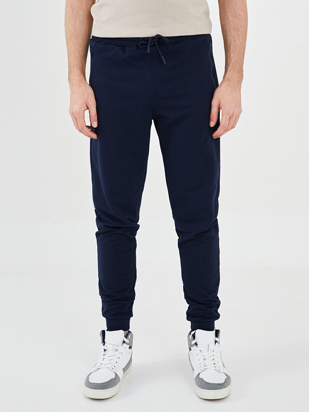 Lacivert Slim Fit Erkek Eşofman Altı-2