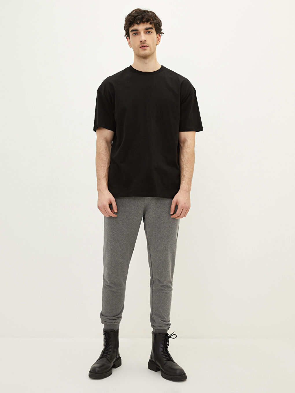 Antrasit Slim Fit Erkek Eşofman Altı-1