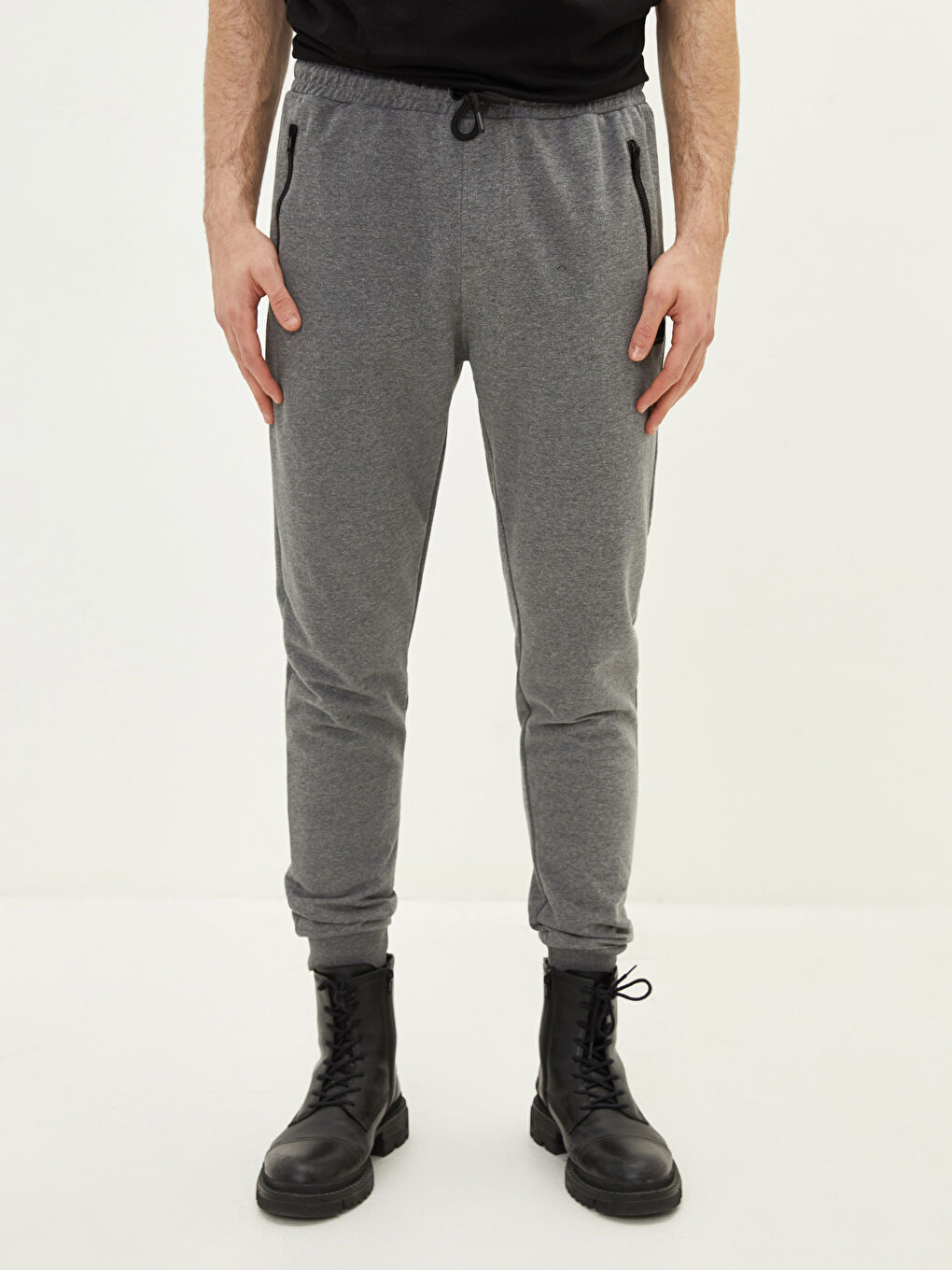 Antrasit Slim Fit Erkek Eşofman Altı-3