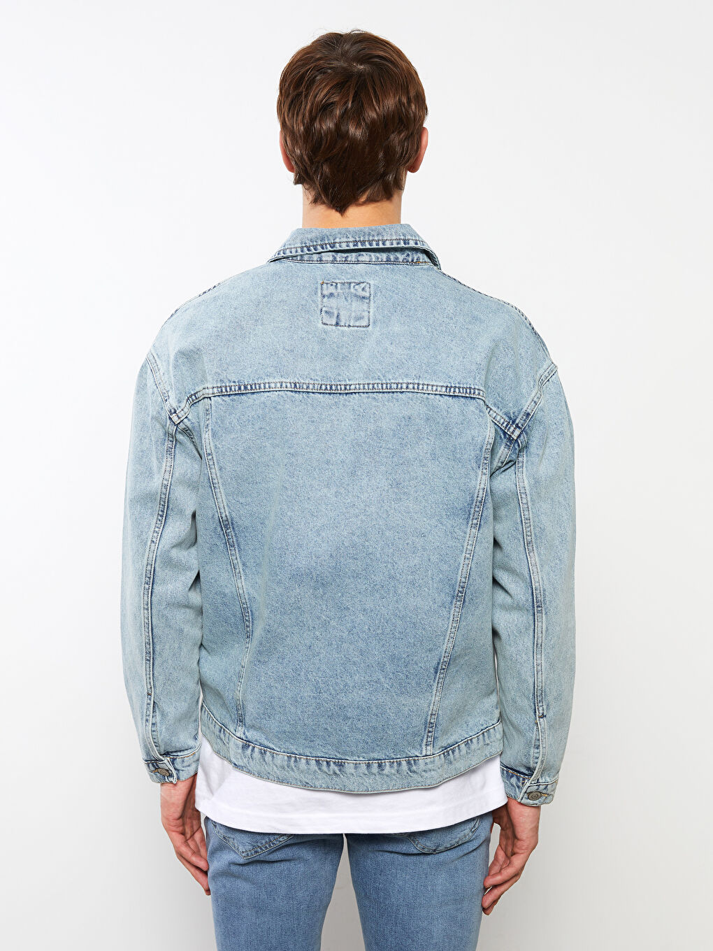 Oversize Jeansjacke Für Herren-1