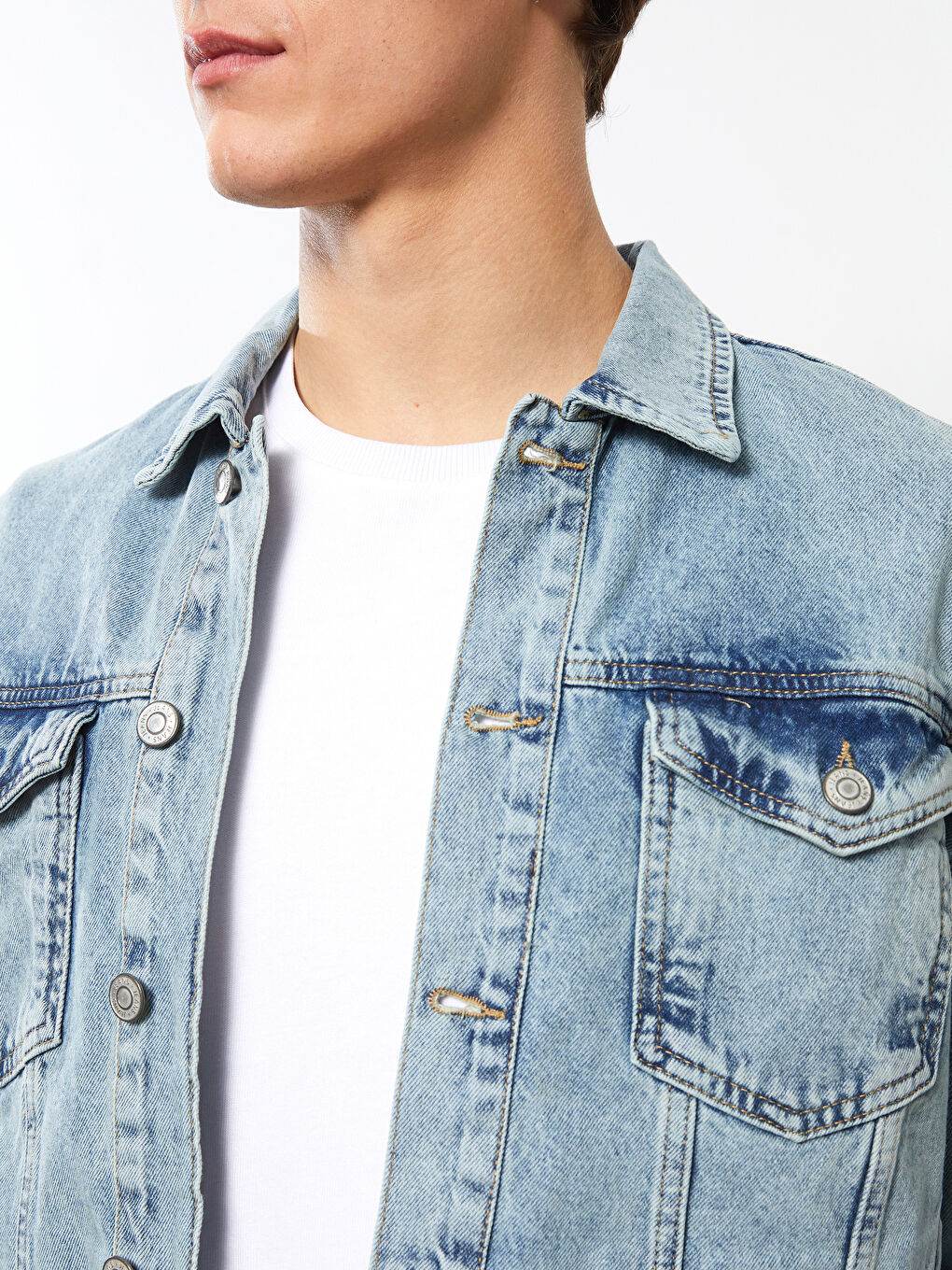 Oversize Jeansjacke Für Herren-2