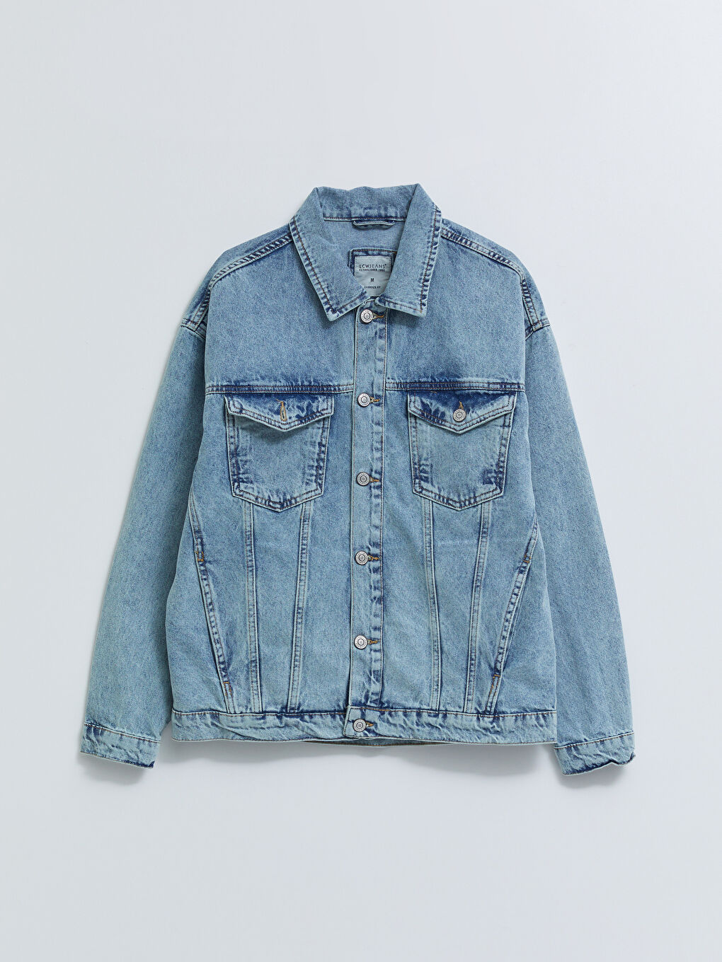 Oversize Jeansjacke Für Herren-4