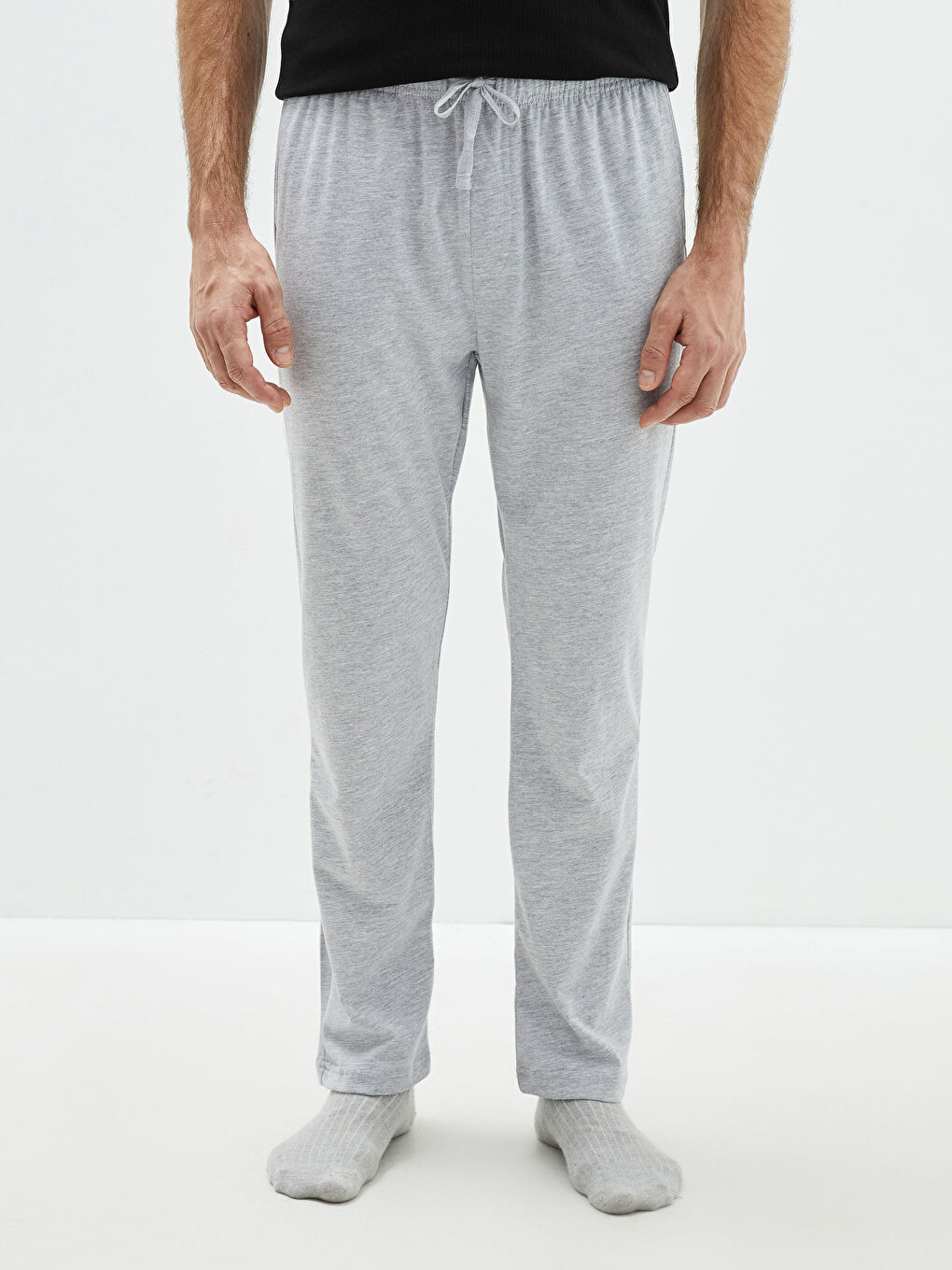 Gri Standart Kalıp Erkek Pijama Alt-3