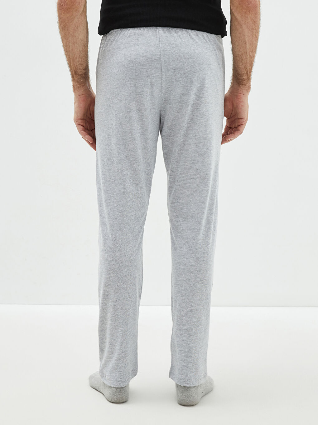 Gri Standart Kalıp Erkek Pijama Alt-4
