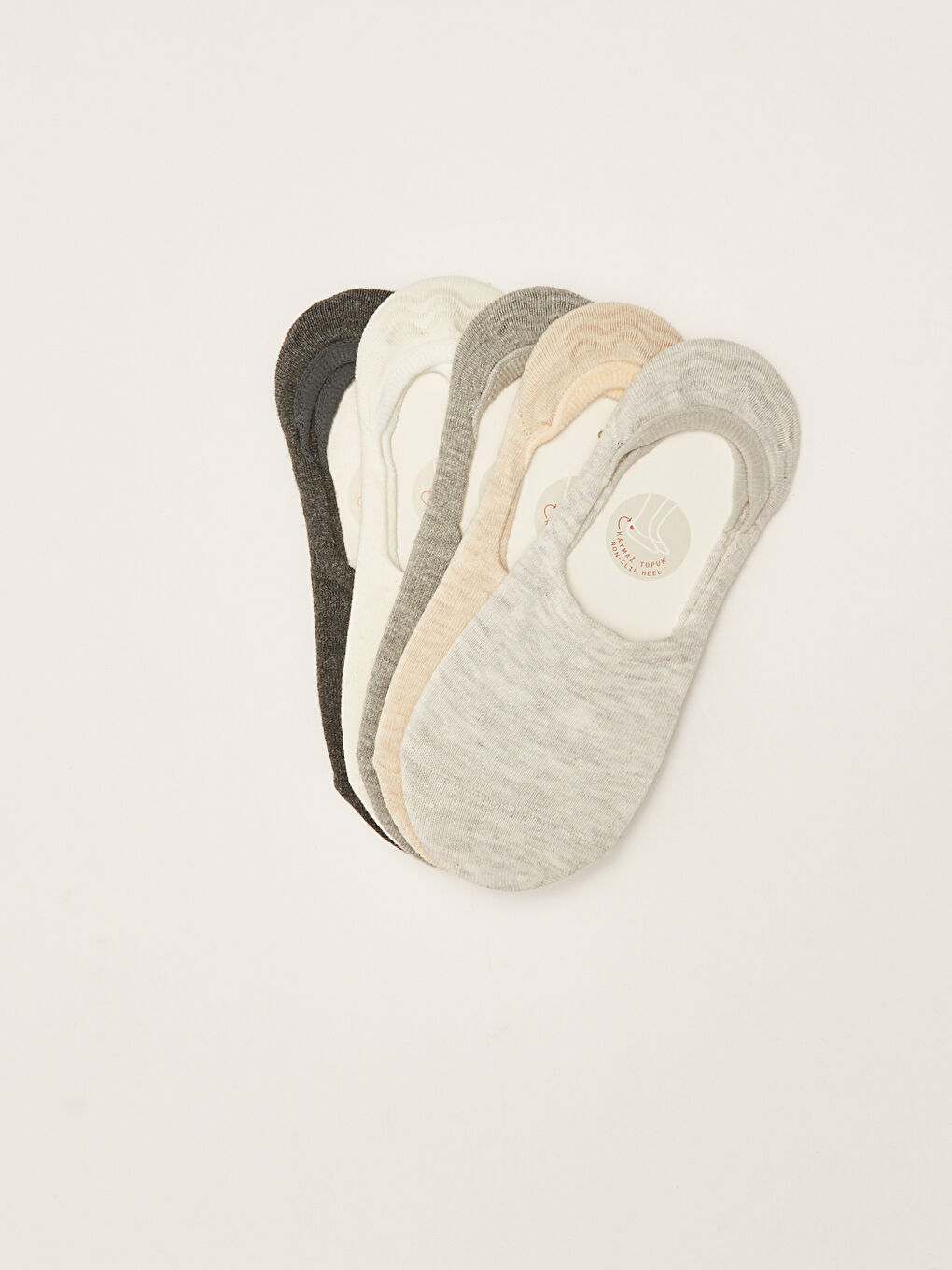 LCW DREAM Women's Plain Invisible Socks 5 Pack -S25177Z8-LAP