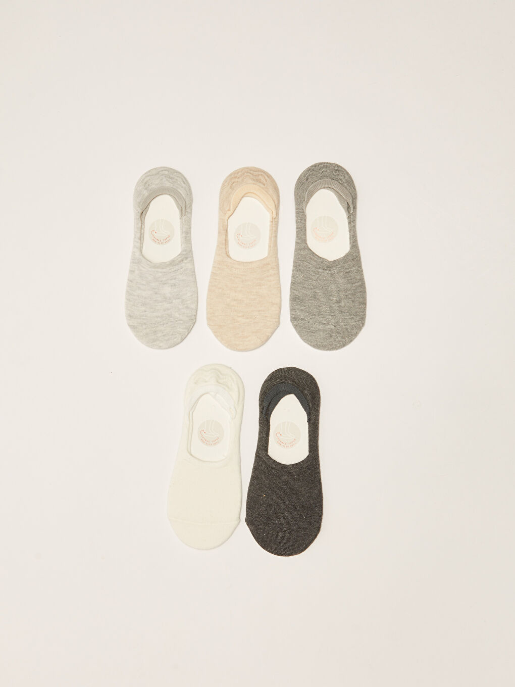 LCW DREAM Women's Plain Invisible Socks 5 Pack -S25177Z8-LAP