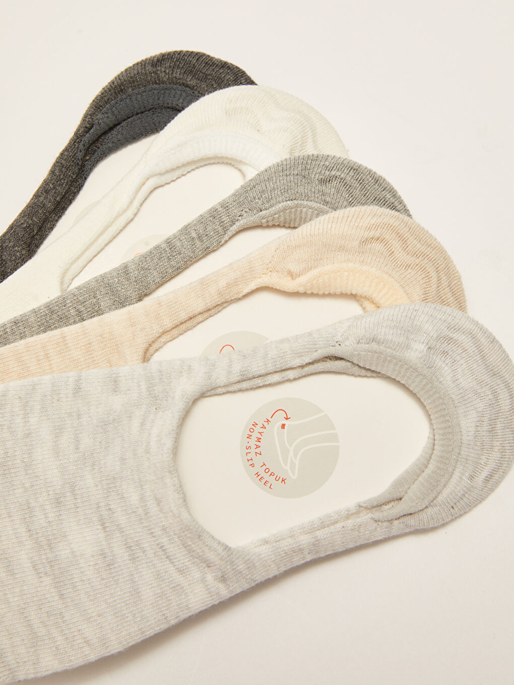 LCW DREAM Women's Plain Invisible Socks 5 Pack -S25177Z8-LAP