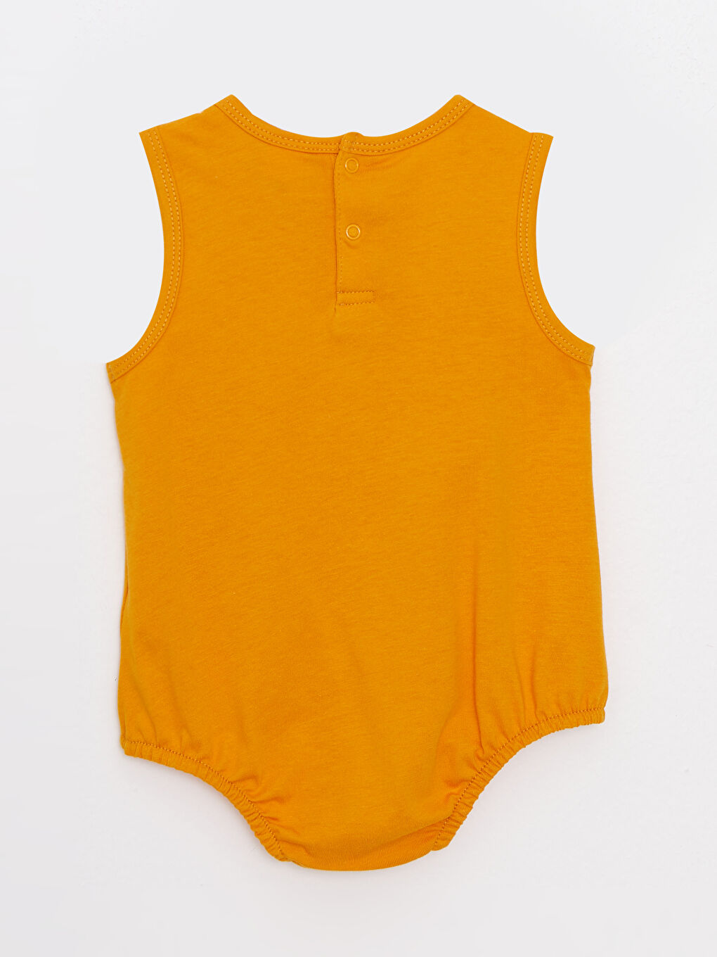 بدلة جسم أولاد رضع بياقة دائرية مطبوعة بزر كبس-1