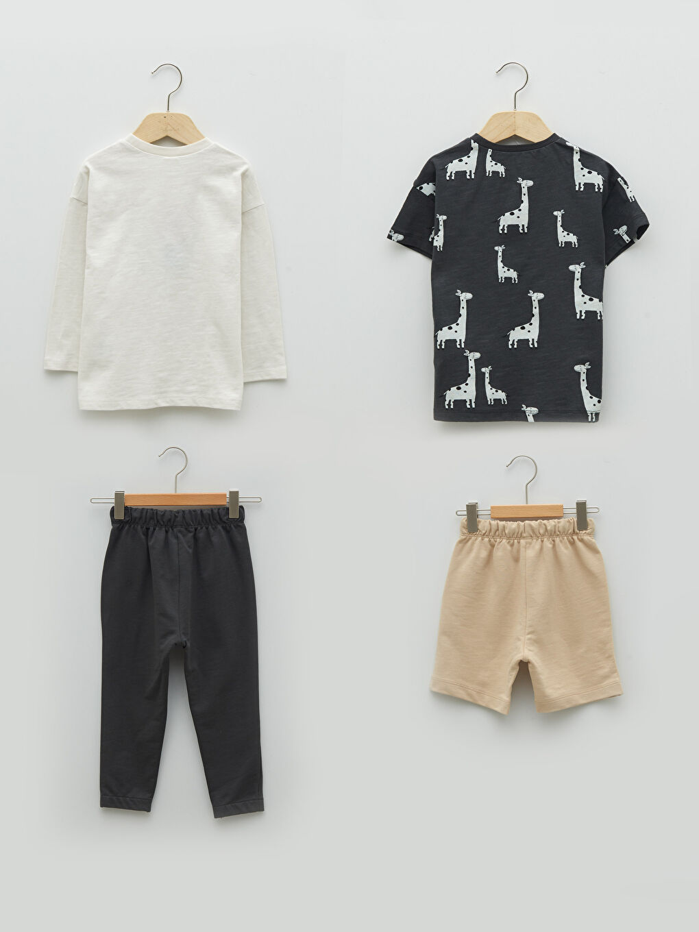 Ensemble Bébé Garçon en Coton Imprimé Col Rond Lot de 4 Pièces-1