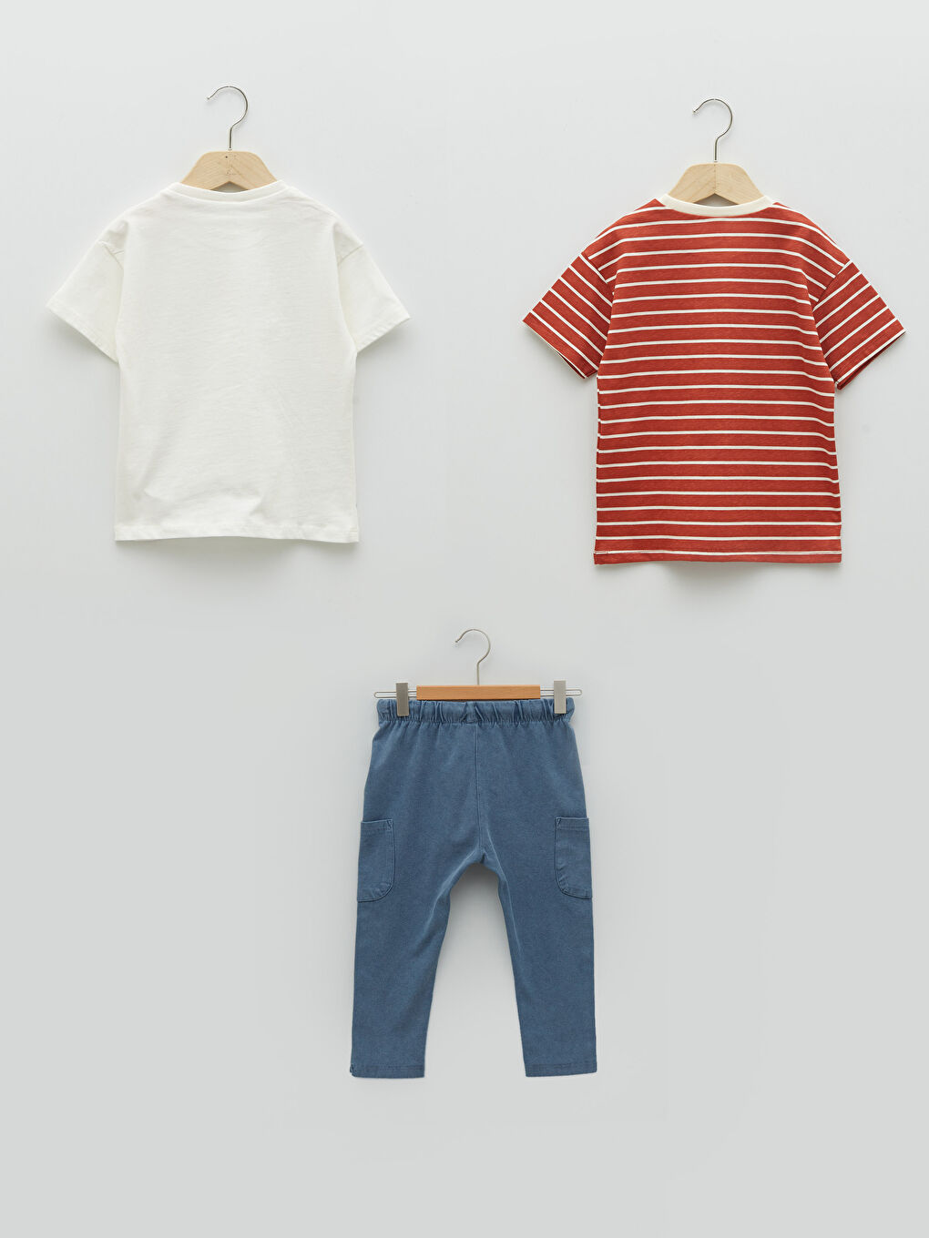 Crew Neck Short Sleeve Baby Boy 3 Piece Set-1