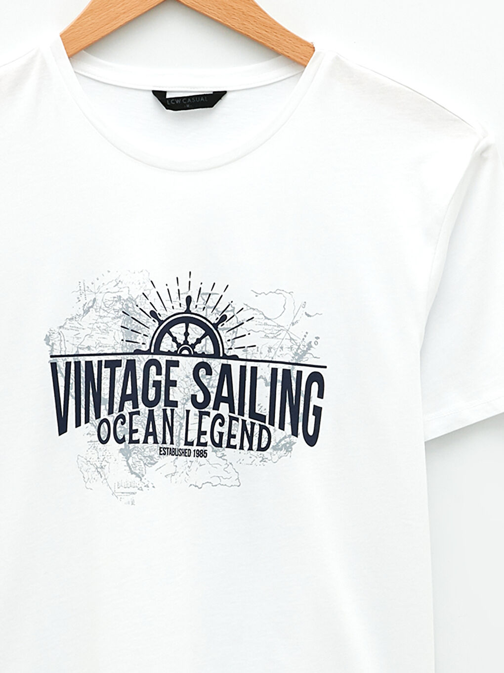 Crew Neck Short Sleeve Printed Combed Cotton Men's T-shirt-8