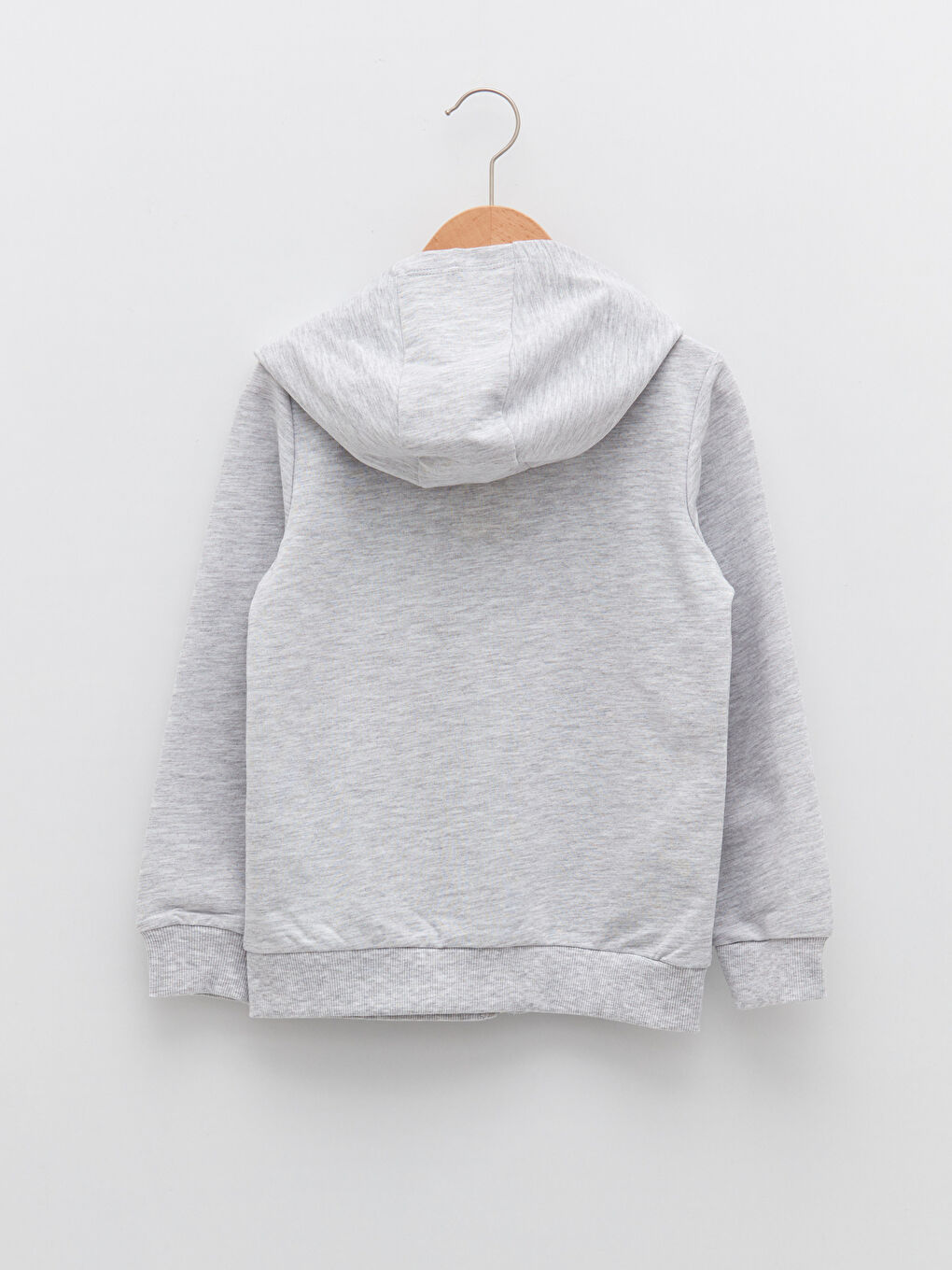 LCW Kids Hooded Basic Long Sleeve Girls' Zippered Sweatshirt -S25274Z4-847