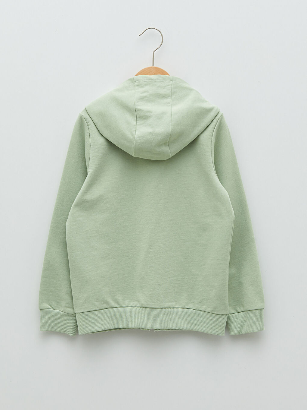 LCW Kids Hooded Basic Long Sleeve Girls' Zippered Sweatshirt -S25274Z4-FGX