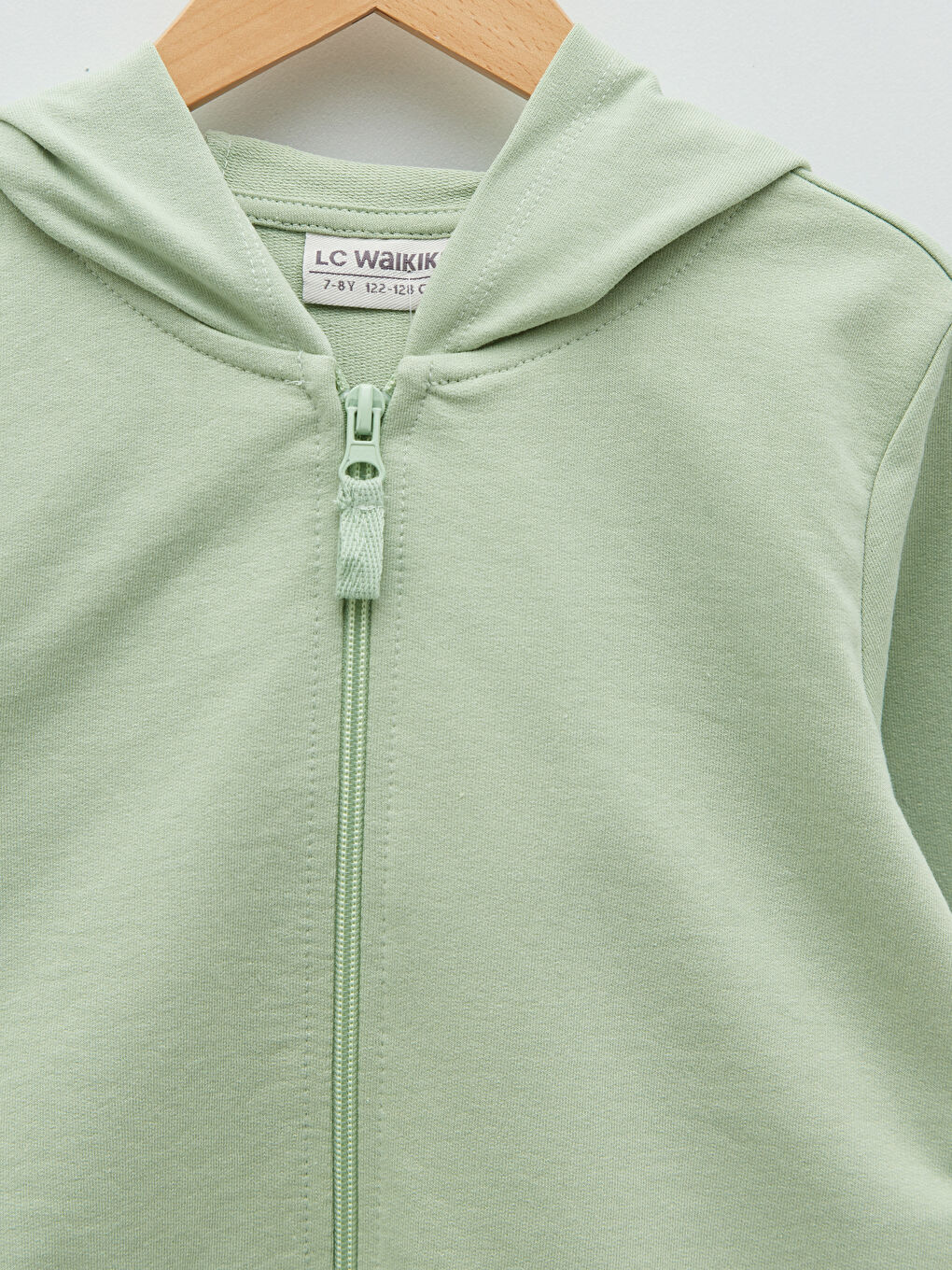 LCW Kids Hooded Basic Long Sleeve Girls' Zippered Sweatshirt -S25274Z4-FGX