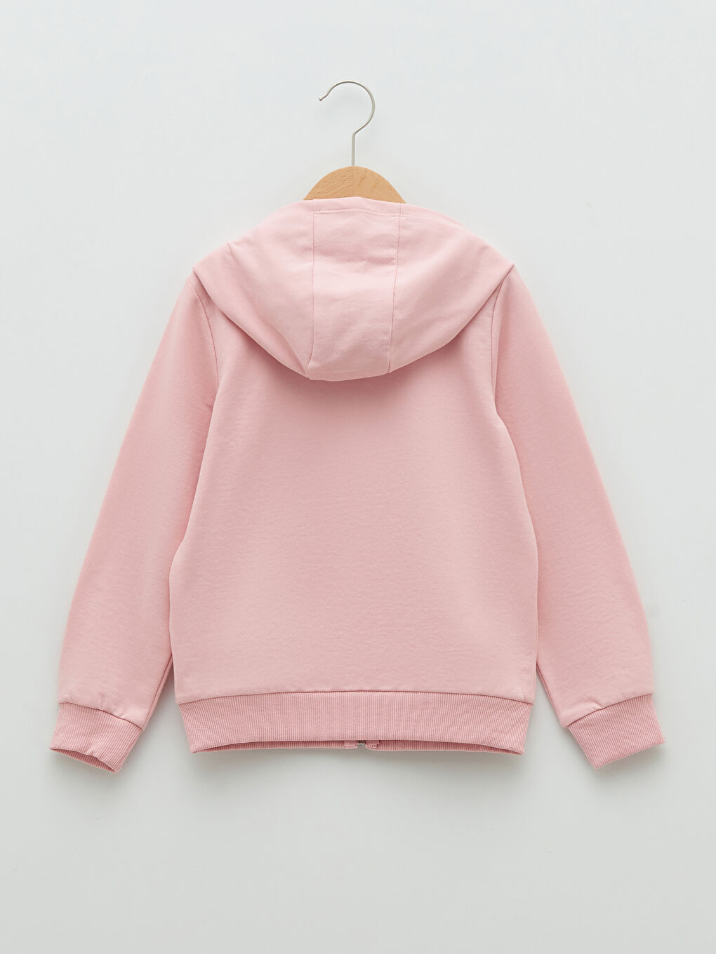 LCW Kids Hooded Basic Long Sleeve Girls' Zippered Sweatshirt -S25274Z4-G0G