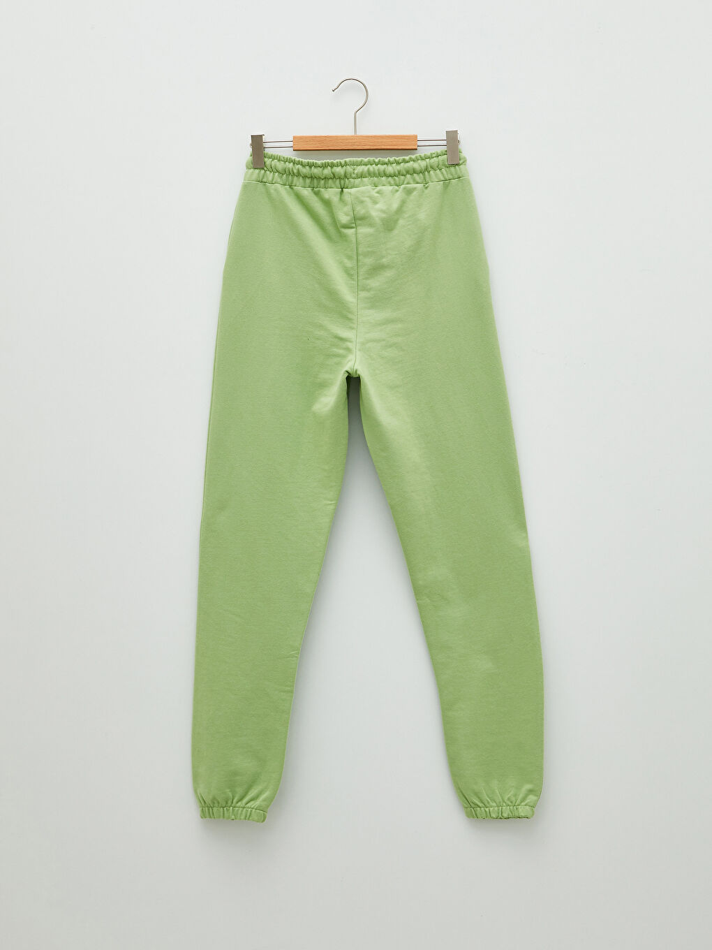 Yeşil Beli Lastikli Basic Kız Çocuk Jogger Eşofman Altı-1